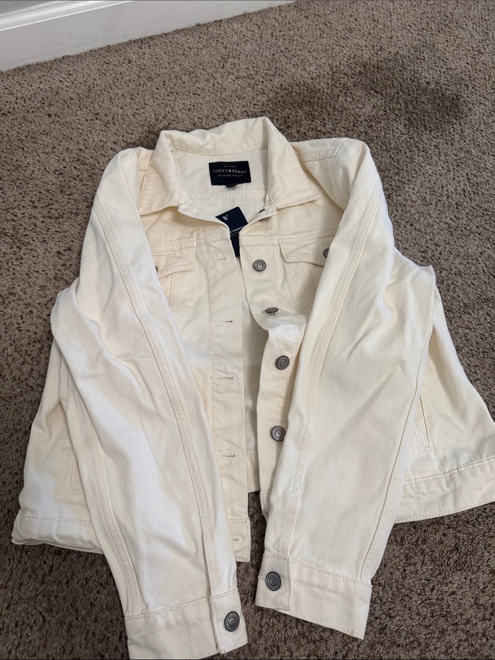 Lucky Brand Women's Off-White Denim Jacket